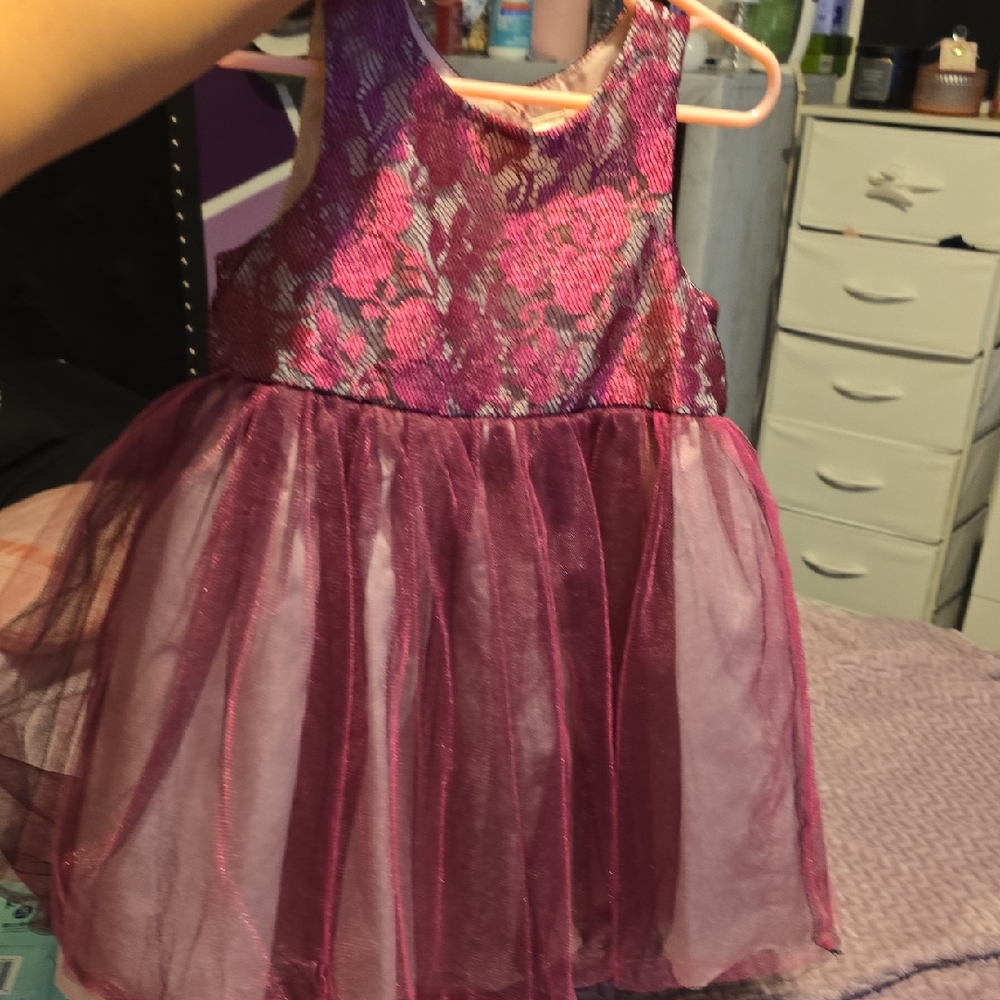 Elegant Pink Lace Kids Formal Dress